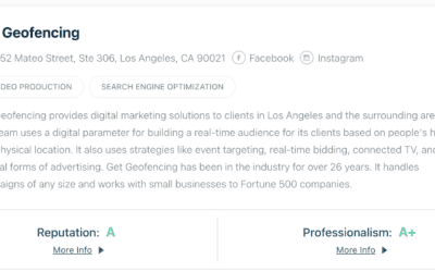Get Geofencing Voted as Top Digital Marketing Agency in LA
