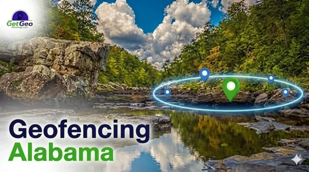 Geofencing Alabama featured image showing precise geofencing and targeted digital advertising.