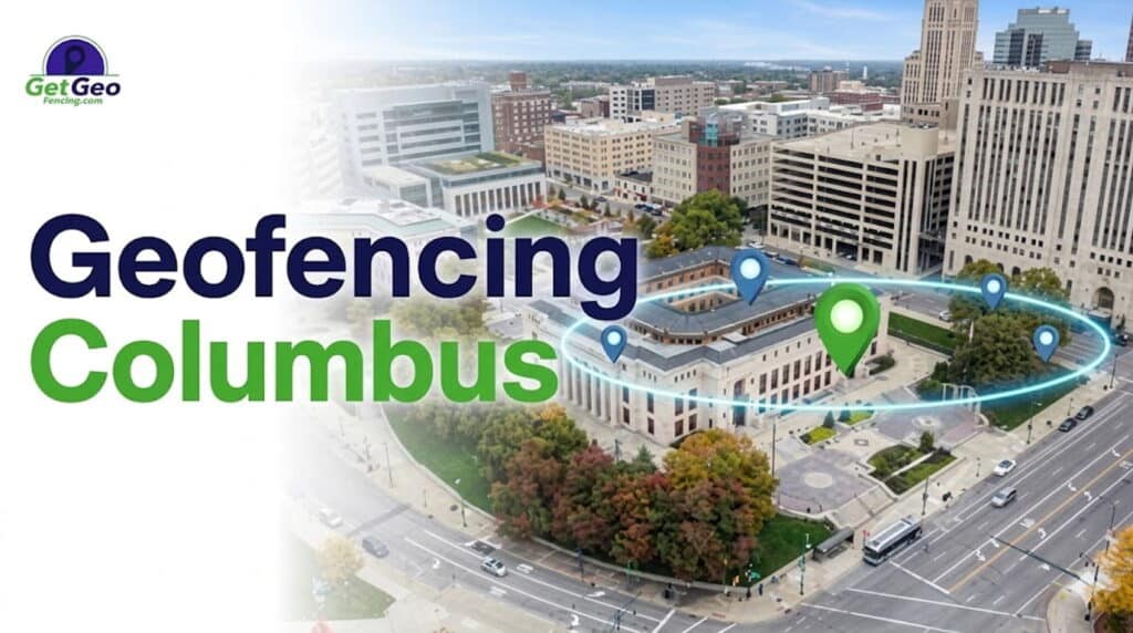 Geofencing Columbus featured image showing precise geofencing and targeted digital advertising.