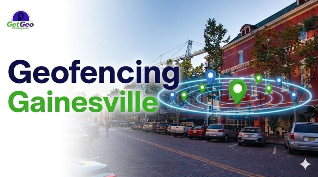 Geofencing Gainesville featured image showing precise geofencing and targeted digital advertising.