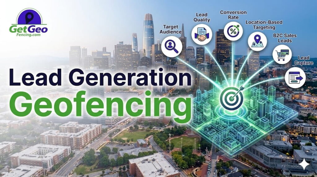 Lead Generation with Geofencing featured image showing precise geofencing and targeted digital advertising.