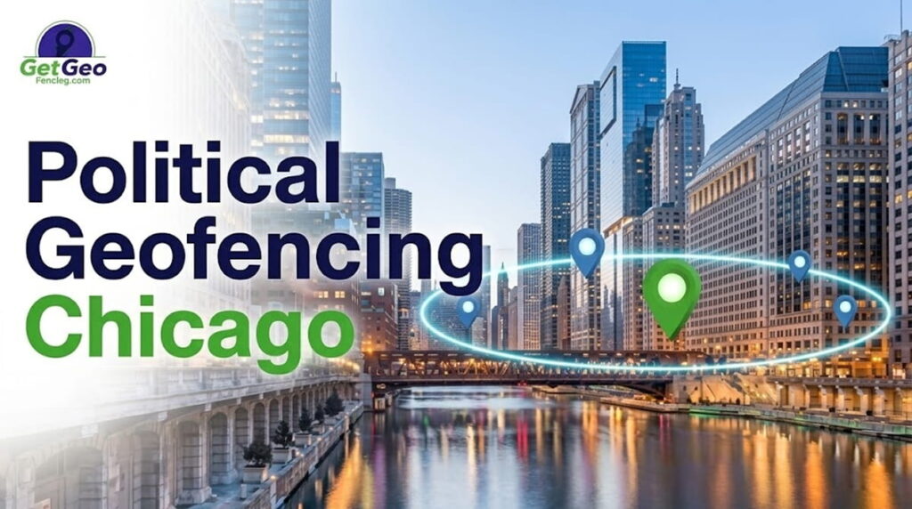 Political Geofencing Chicago featured image showing voter audience targeting with geofencing.