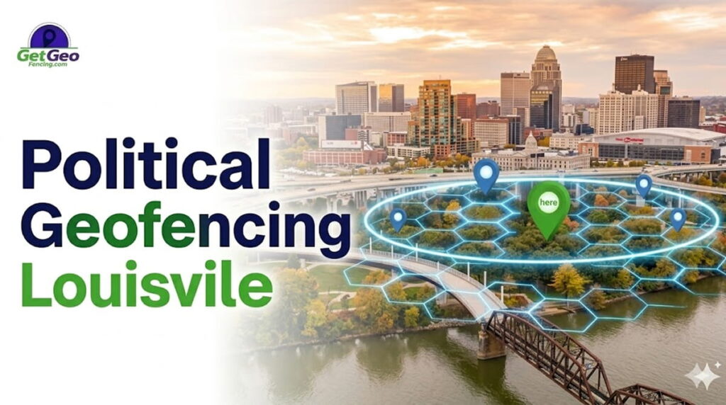 Political Geofencing Louisville featured image showing voter audience targeting with geofencing.
