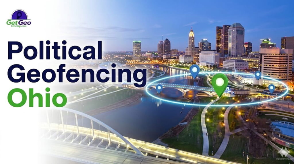 Political Geofencing Ohio featured image showing voter audience targeting with geofencing.