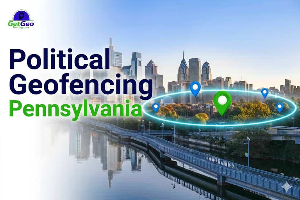 Political Geofencing Pennsylvania featured image showing voter audience targeting with geofencing.