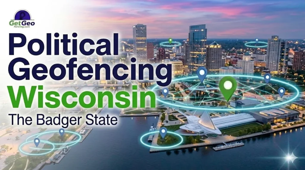 Political Geofencing Wisconsin featured image showing voter audience targeting with geofencing.