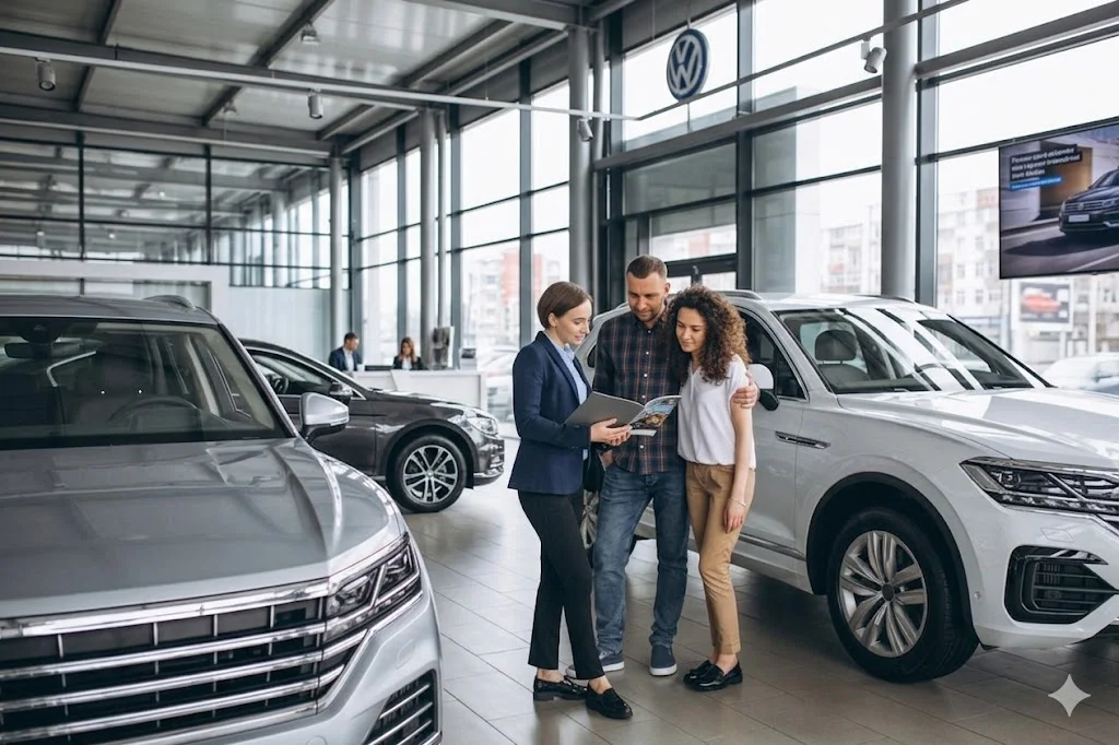 young-couple-talking-sales-person-car-showroom-1-scaled